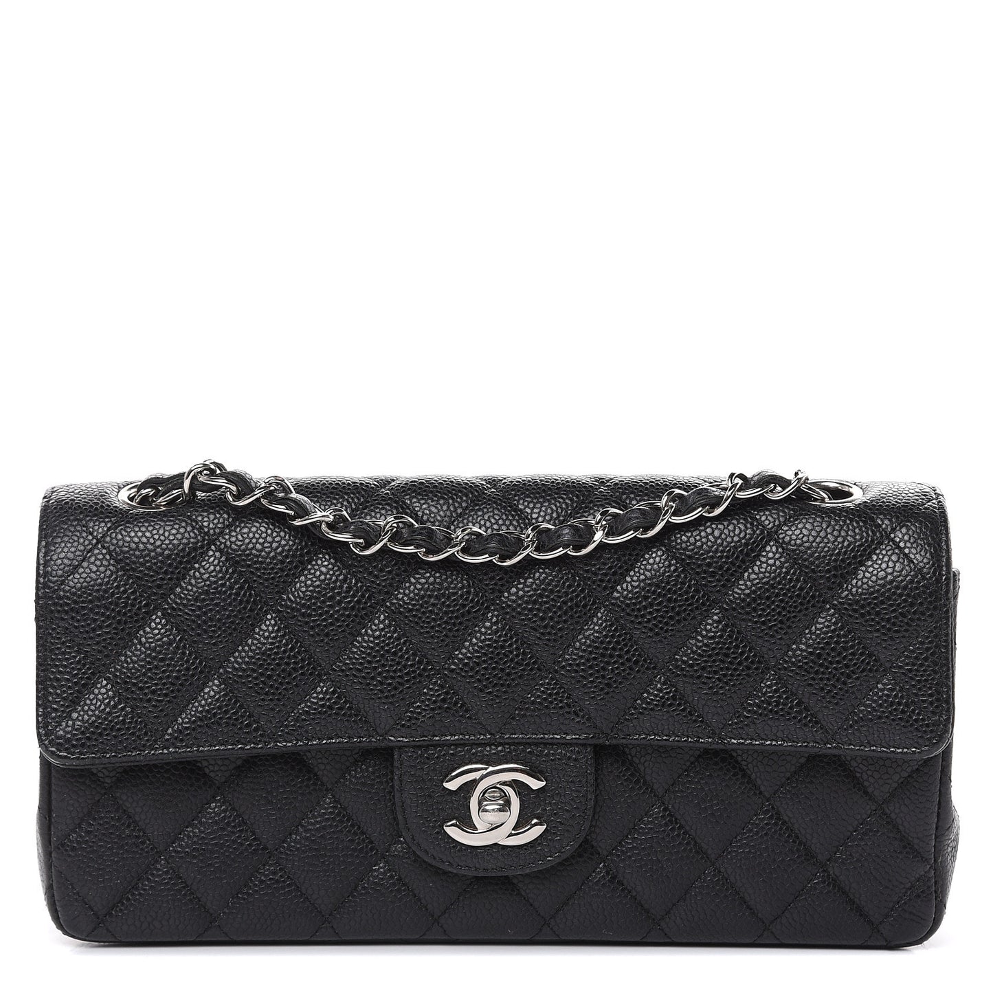 Caviar Quilted East West Flap Black