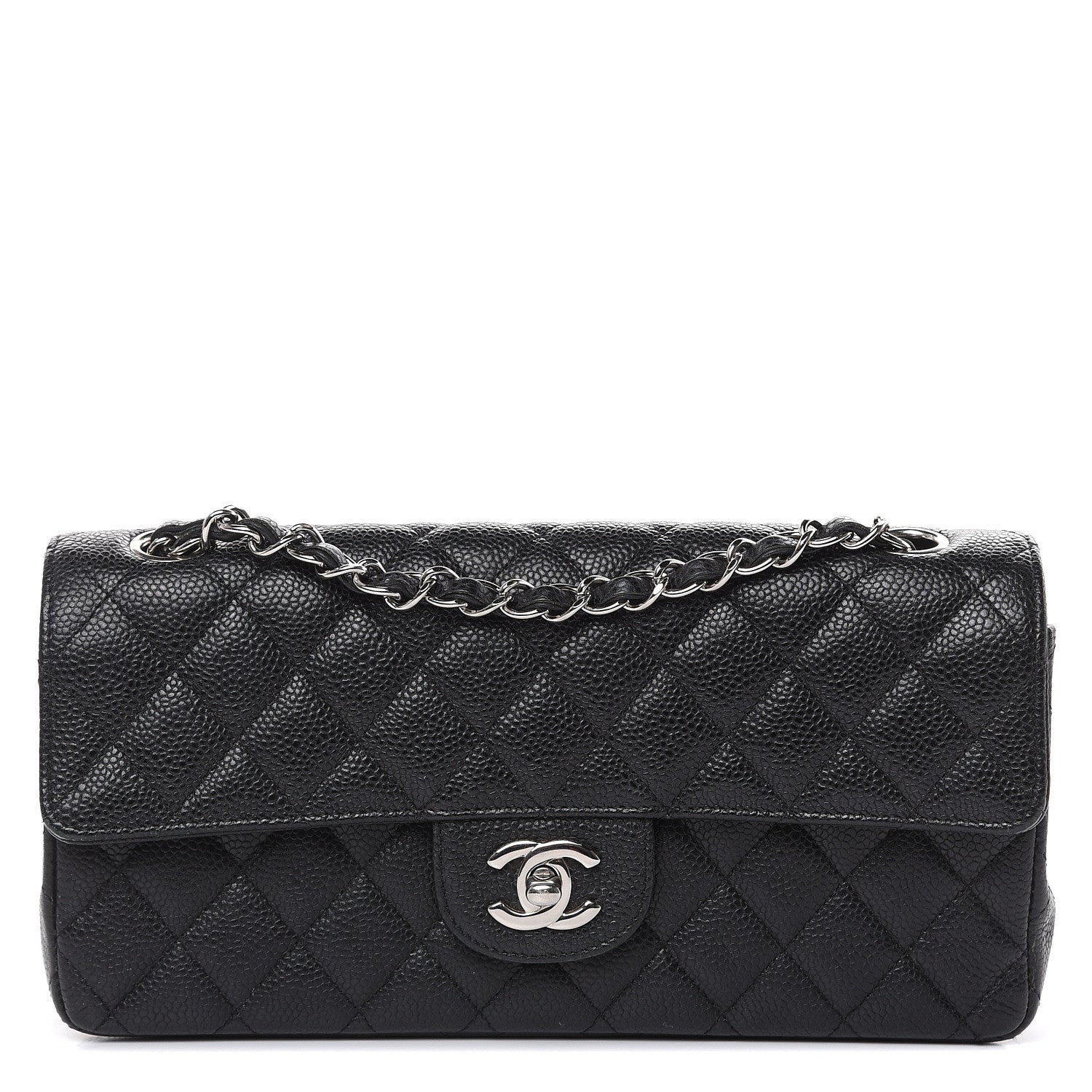 Chanel Caviar Quilted East West Flap Black 1 of 16