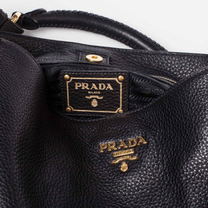 Prada Vitello Daino Hobo Nero Black 6 of 10