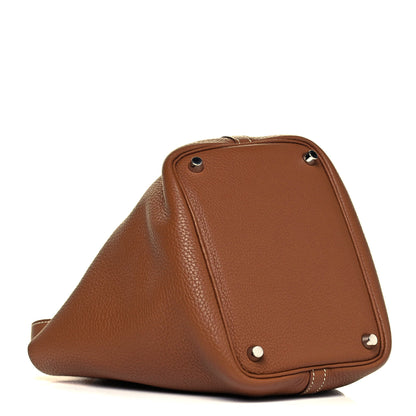 Hermes Taurillon Clemence Picotin Lock 18 PM Gold 4 of 9