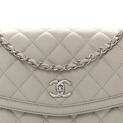 Chanel Lambskin Quilted Large Geometric Flap Light Grey Light Grey 8 of 12