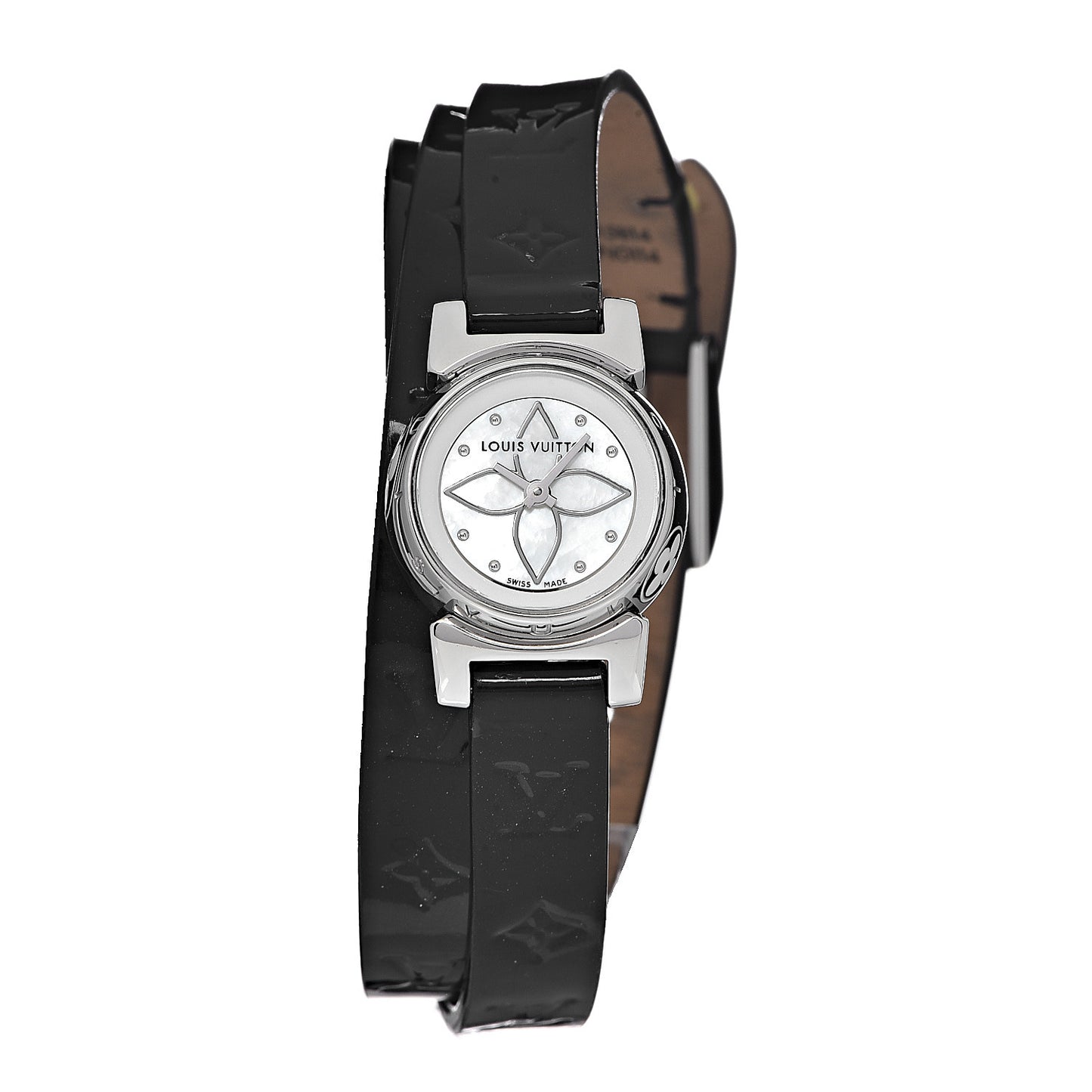Stainless Steel Vernis Mother of Pearl 18mm Tambour Bijou Quartz Watch