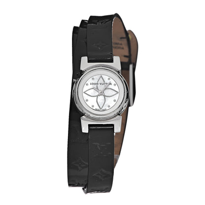 Louis Vuitton Stainless Steel Vernis Mother of Pearl 18mm Tambour Bijou Quartz Watch 1 of 12