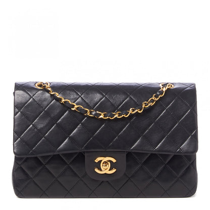 Chanel Lambskin Quilted Medium Double Flap Black 1 of 9
