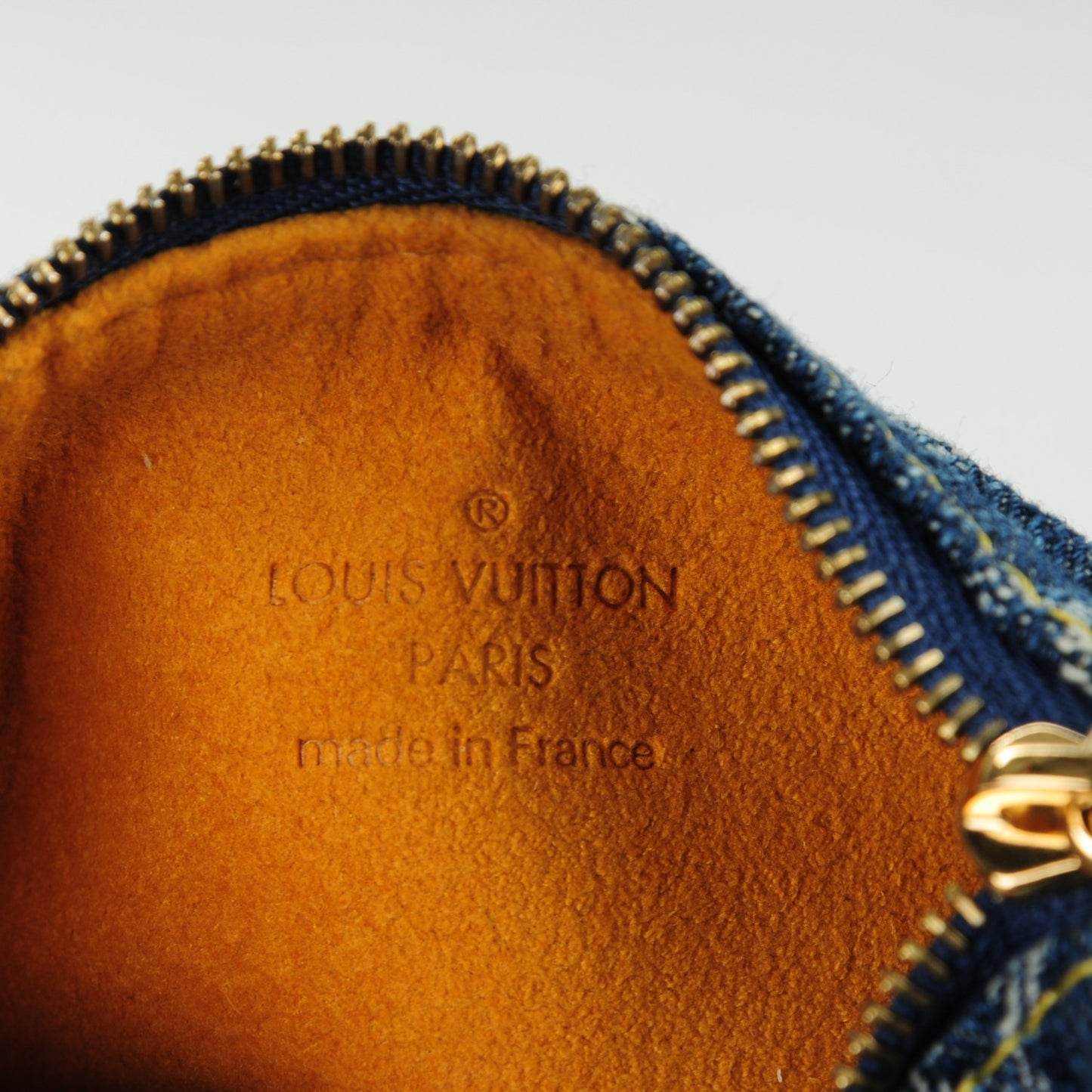 Monogram Denim Pochette Speedy PM Key Holder Blue