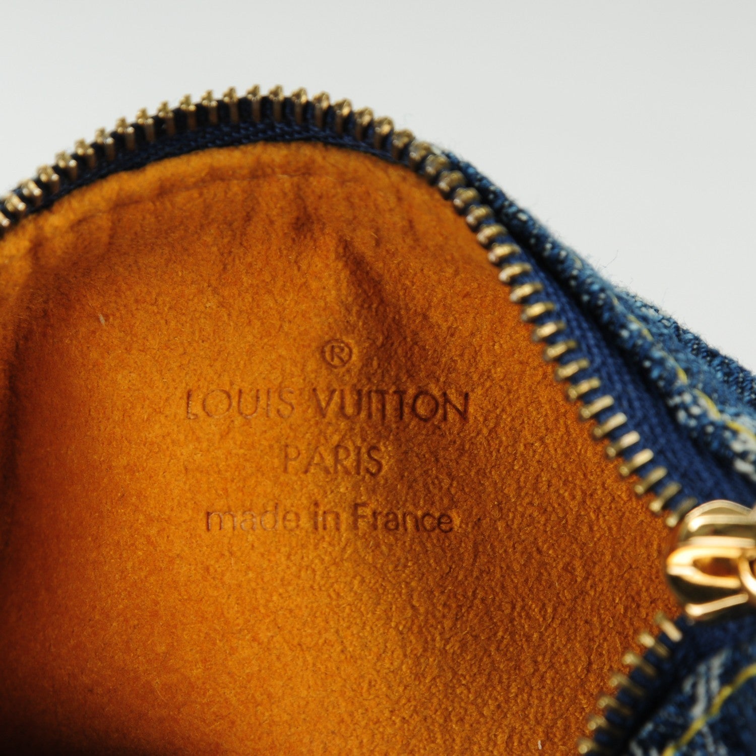 Louis Vuitton Monogram Denim Pochette Speedy PM Key Holder Blue 6 of 7