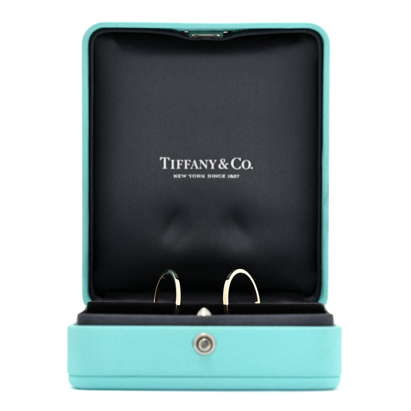 18K Yellow Gold Medium T Wire Hoop Earrings