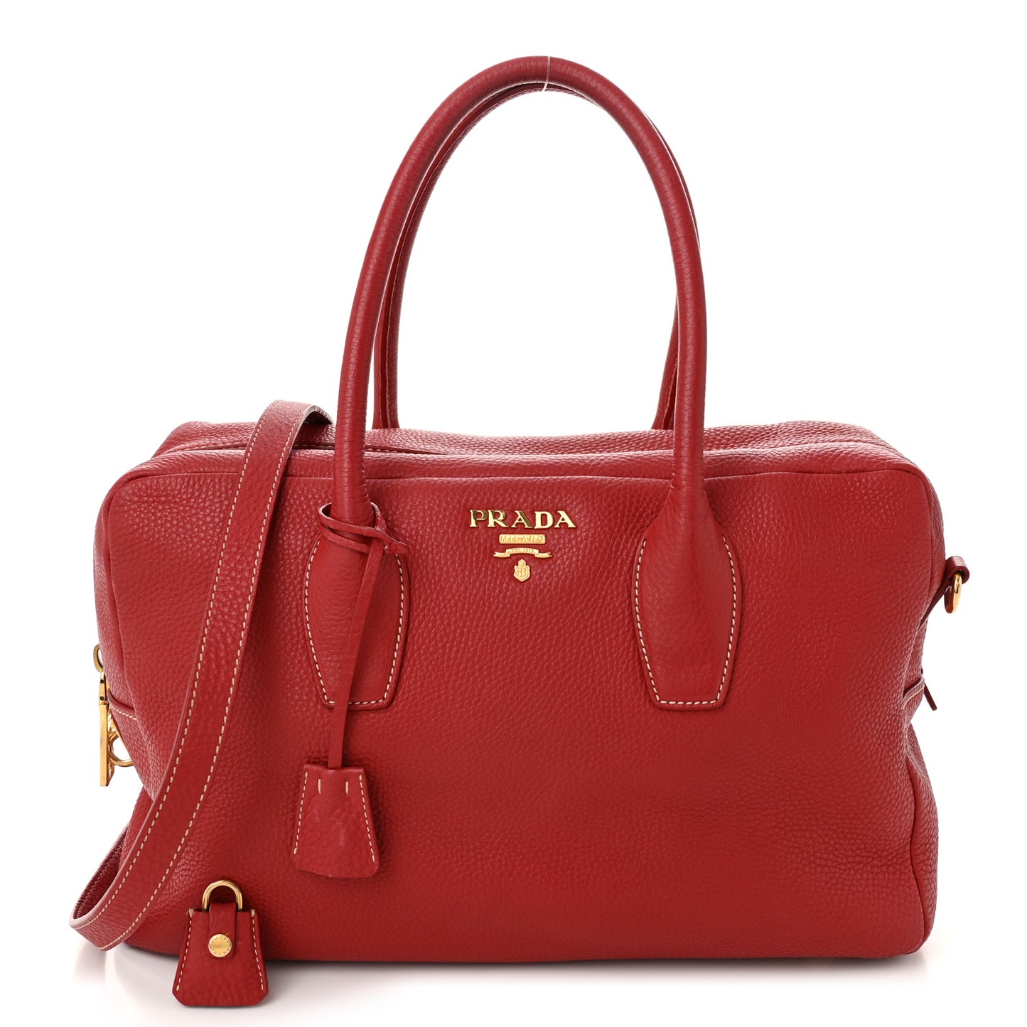 Vitello Daino Satchel Rosso