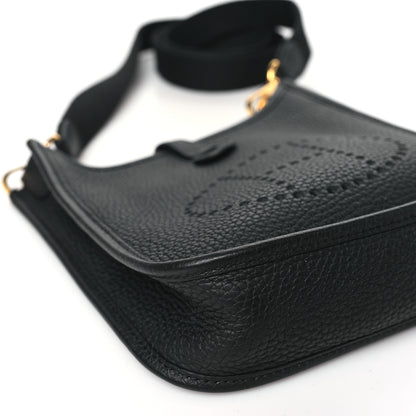 Hermes Taurillon Clemence Evelyne TPM Black 9 of 10
