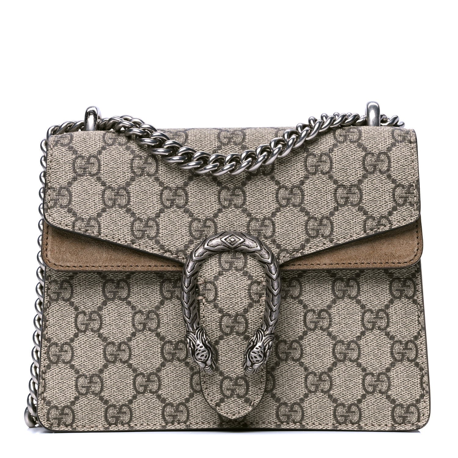 Gucci GG Supreme Monogram Mini Dionysus Shoulder Bag Taupe 1 of 4