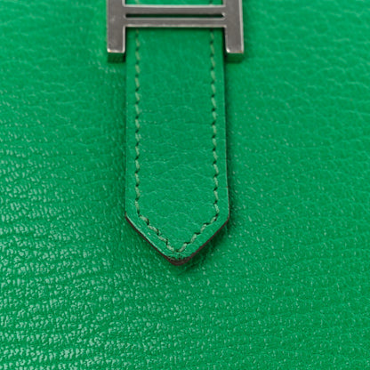 Hermes Chevre Mysore Bearn Gusset Wallet Menthe 10 of 12