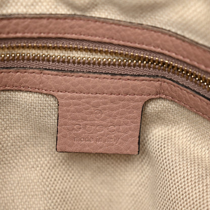 Gucci Pebbled Calfskin Medium Soho Chain Shoulder Bag Antique Rose 6 of 12