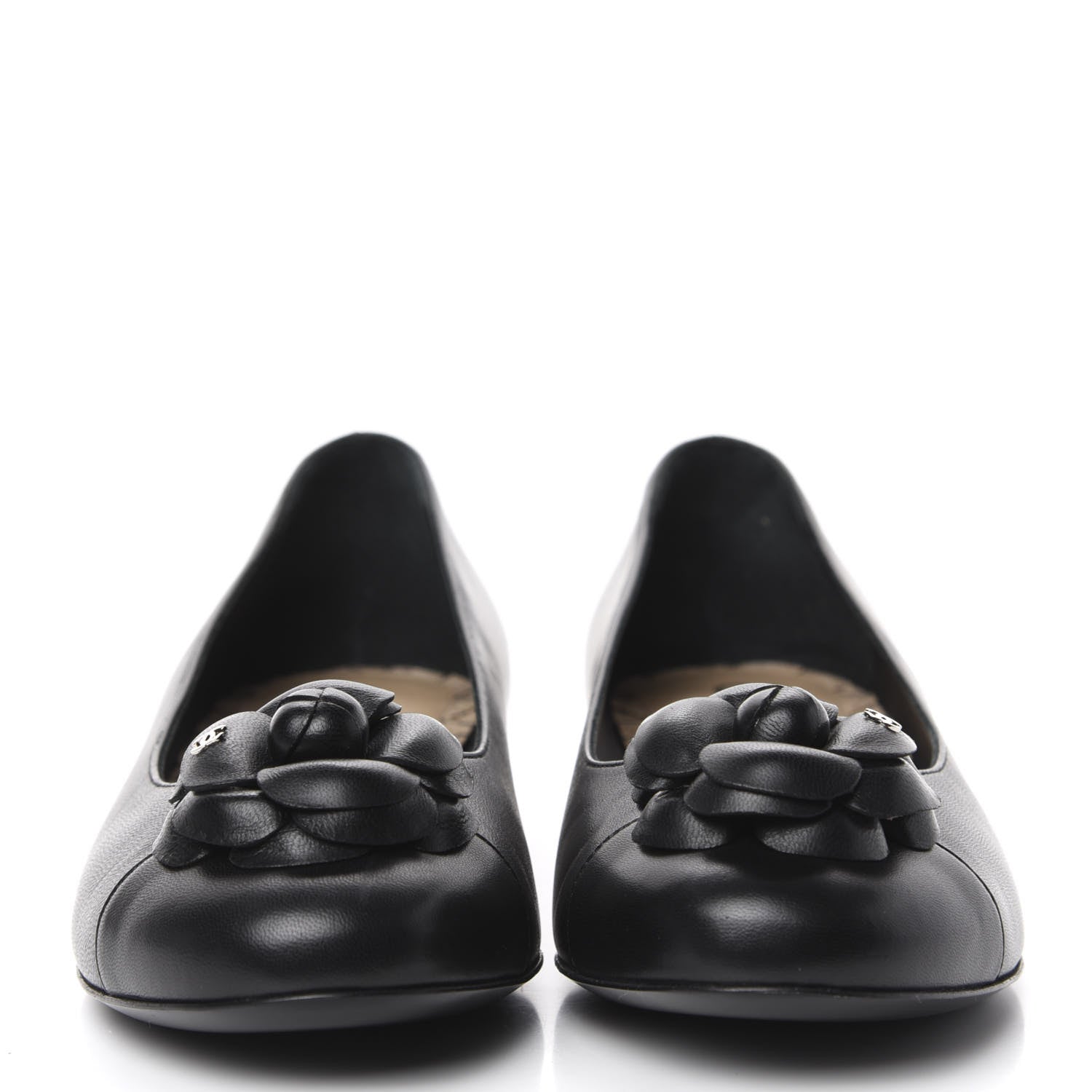 Chanel Lambskin Camellia Ballerina Flats 39 Black 2 of 11