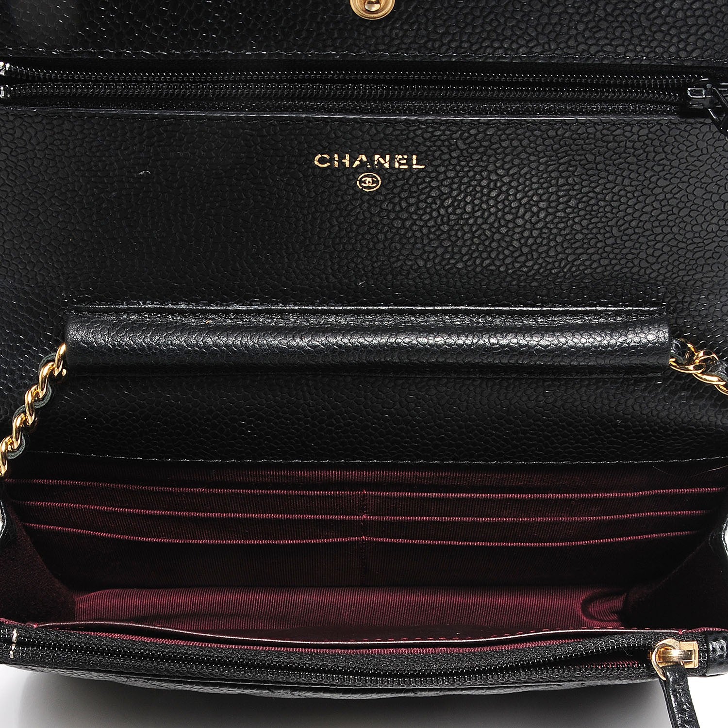 Chanel Caviar Quilted Wallet On Chain WOC Black 7 of 9