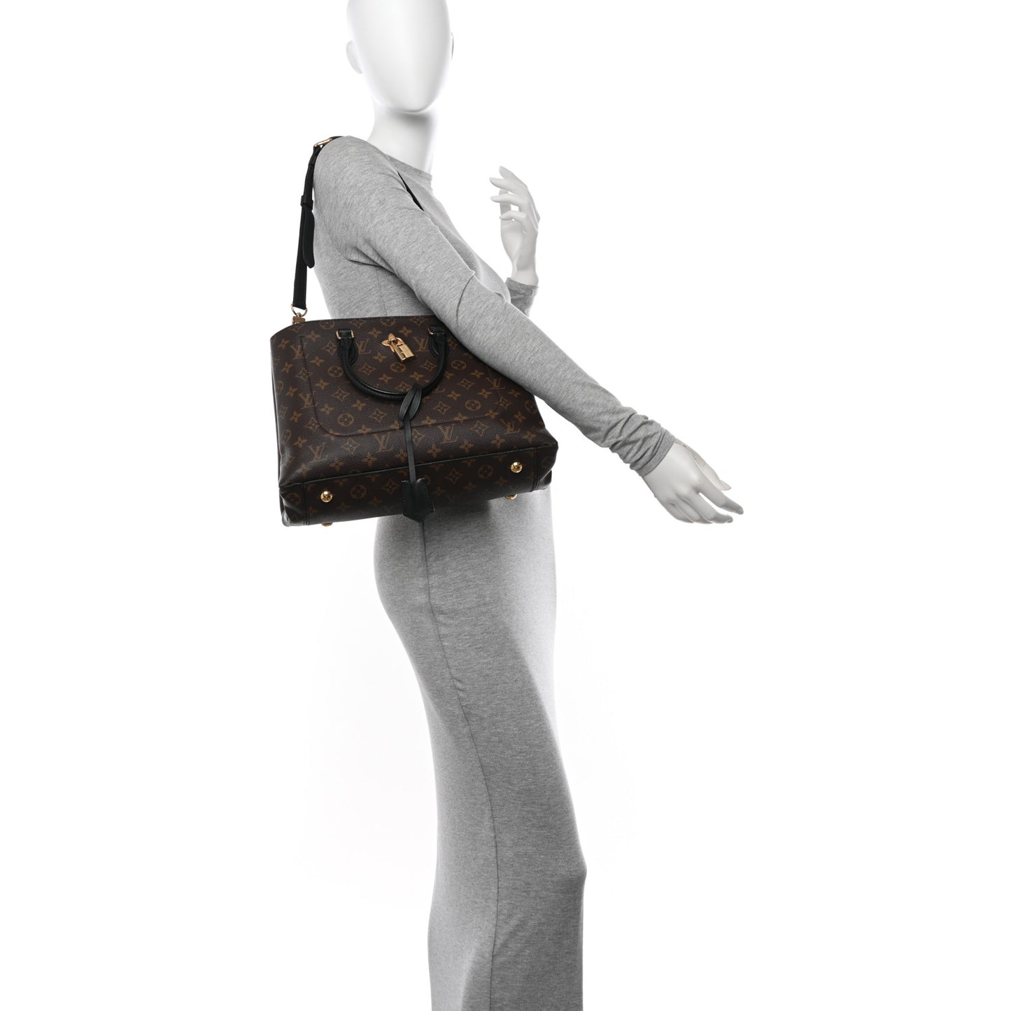 Monogram Flower Tote Black