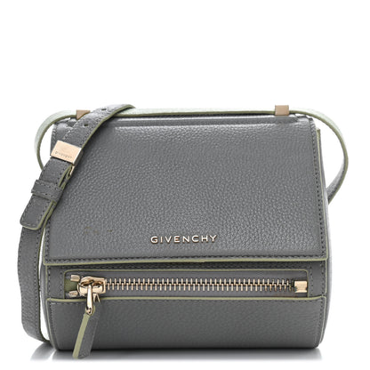 Givenchy Textured Calfskin Mini Pandora Box Chain Crossbody Bag Grey 1 of 16