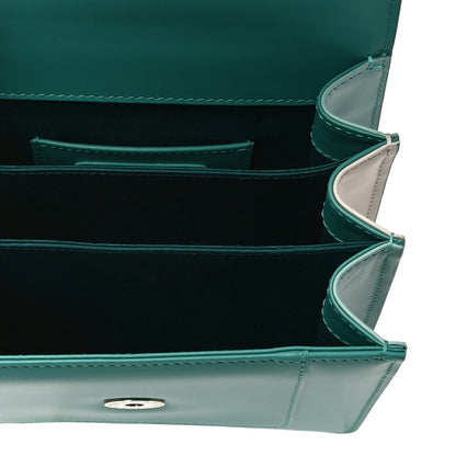 Bulgari Calfskin Contrast Serpenti Forever Top Handle Tropical Turquoise Milky Opal 5 of 9