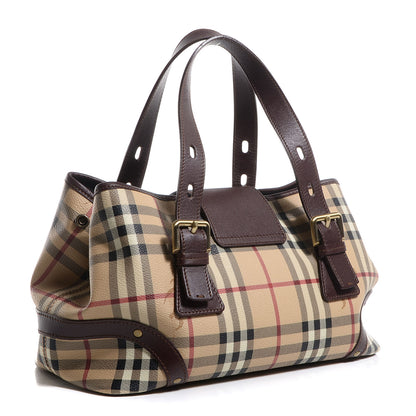 Burberry Haymarket Check Buckle Satchel 3 of 8