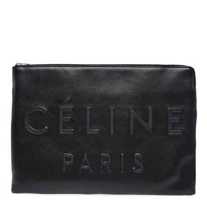 Celine Calfskin Large Made In Clutch Pouch Black 1 of 6