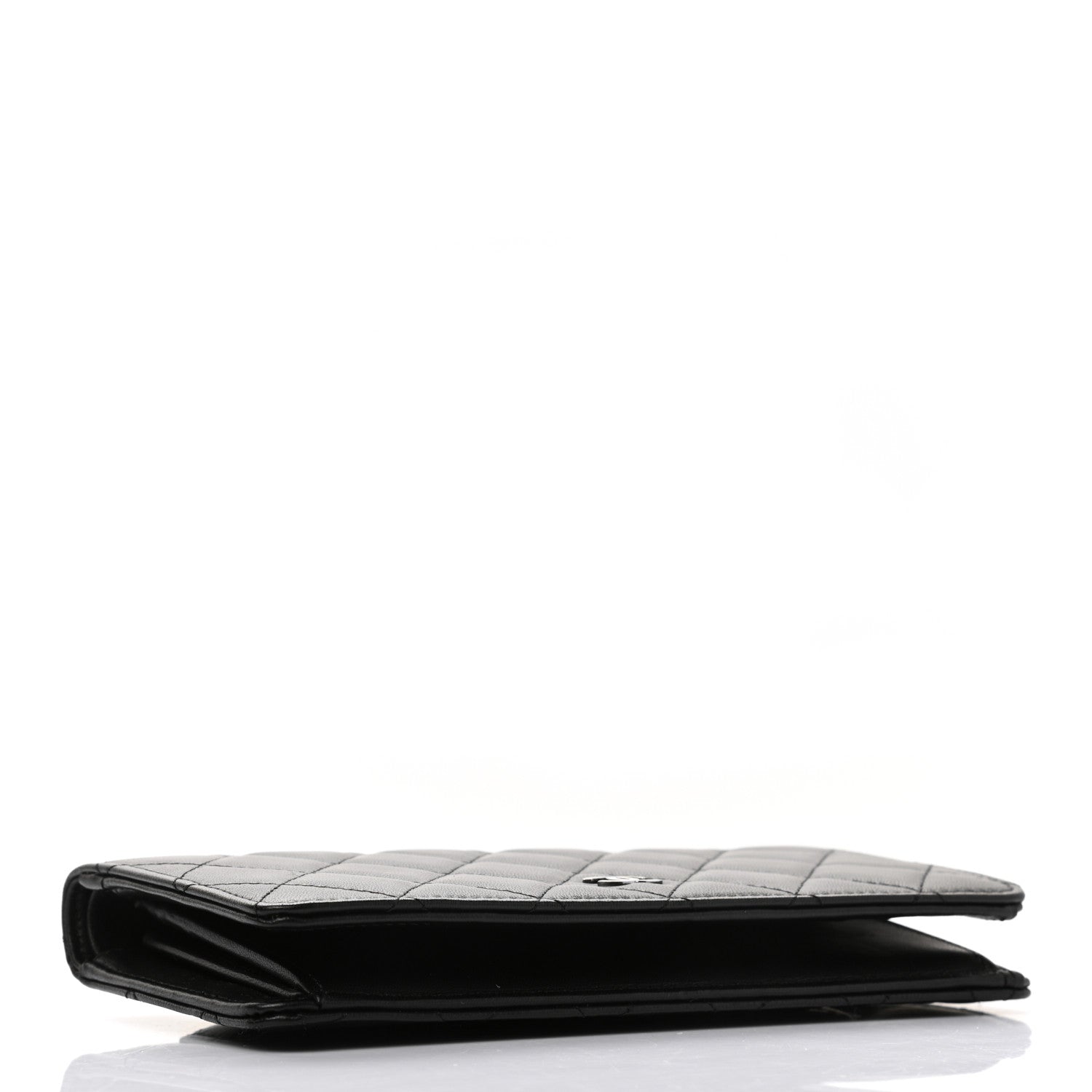 Chanel Lambskin Quilted Yen Wallet Black 4 of 11