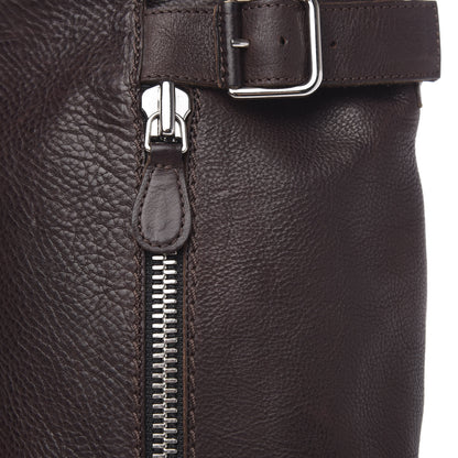 Chanel Calfskin Zipper Buckle Knee High Tall Boots 40 Brown 6 of 9