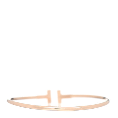 Tiffany 18K Rose Gold T Wire Bracelet 3 of 4