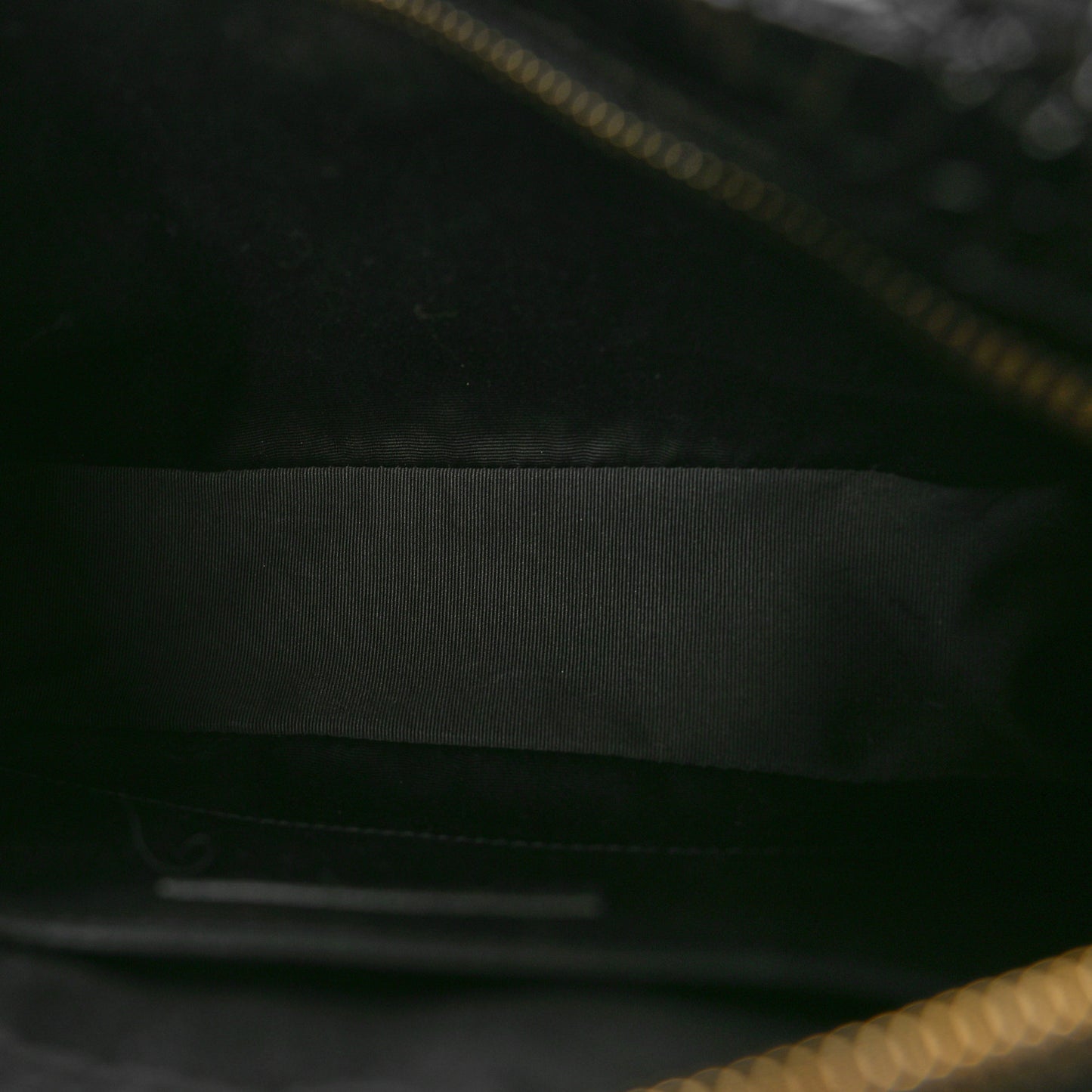 Patent Calfskin Crocodile Embossed Monogram Lou Camera Bag Black