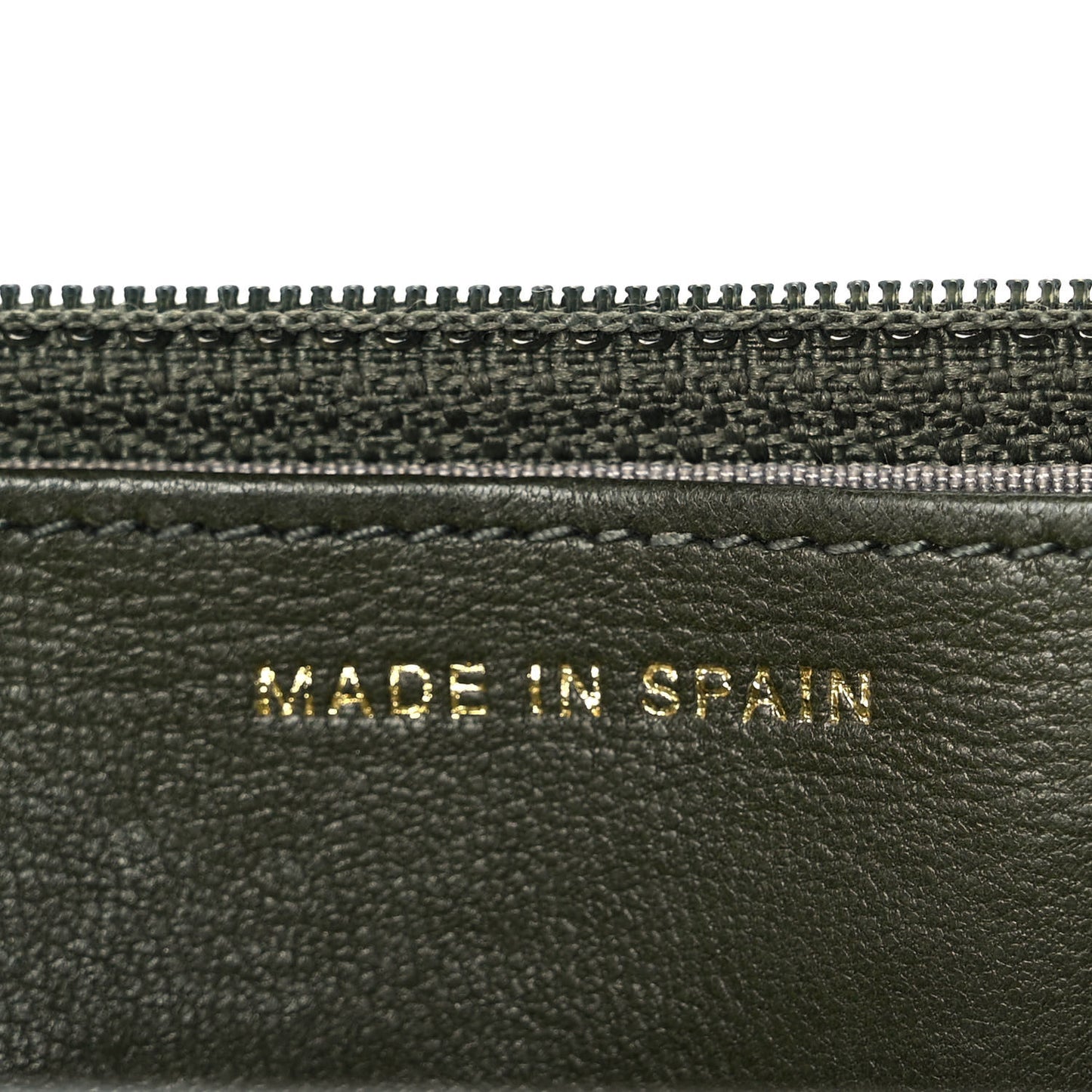 Lambskin Timeless CC Wallet On Chain WOC Khaki