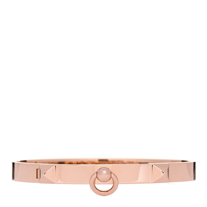 Hermes 18K Rose Gold PM Collier De Chien Bracelet SH 1 of 4