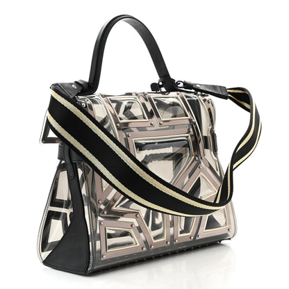 Delvaux Vinyl Gladiator Tempete Satchel Antique Silver Gold 3 of 9