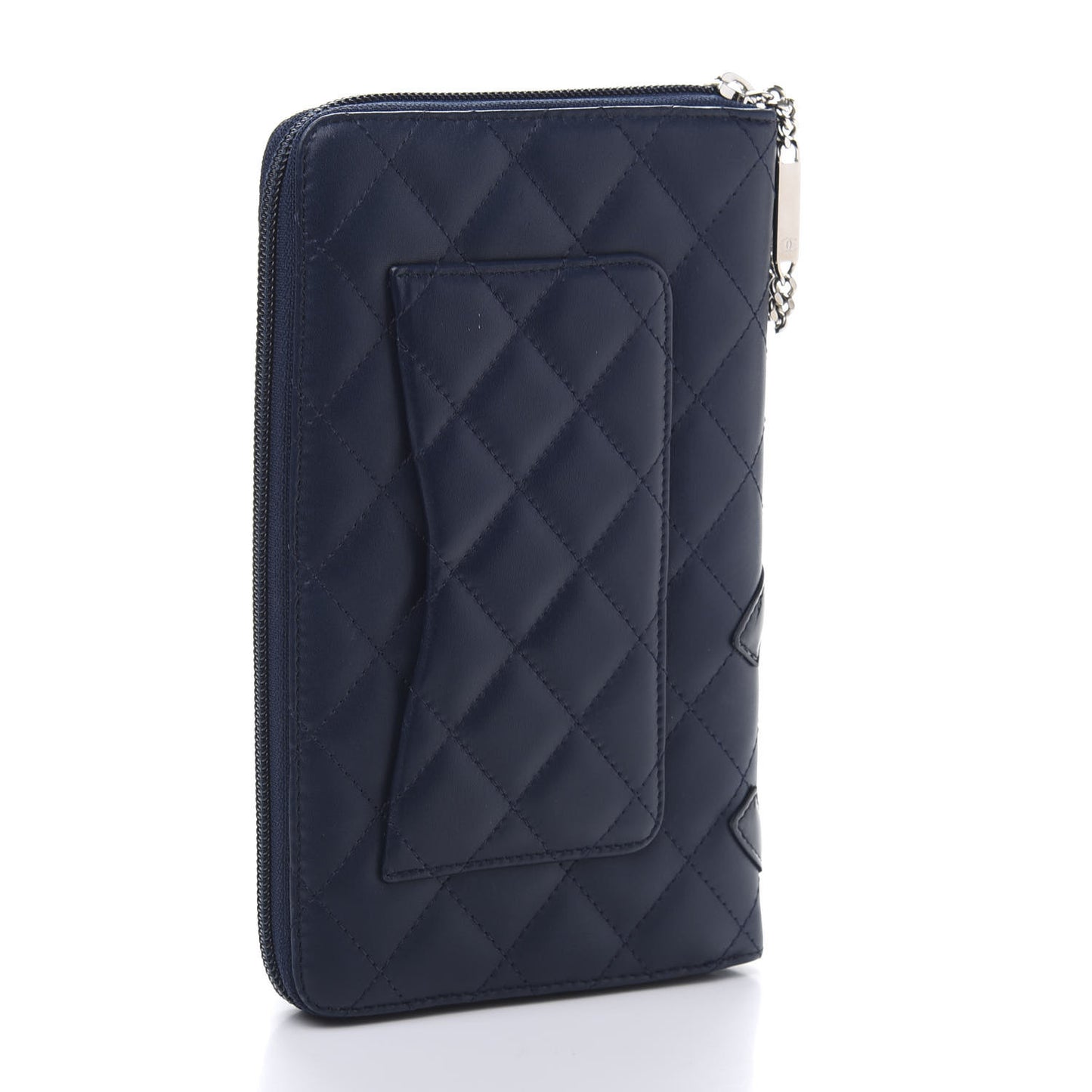 Calfskin Cambon Zip Around Organizer Wallet Navy