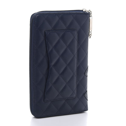 Chanel Calfskin Cambon Zip Around Organizer Wallet Navy 3 of 10