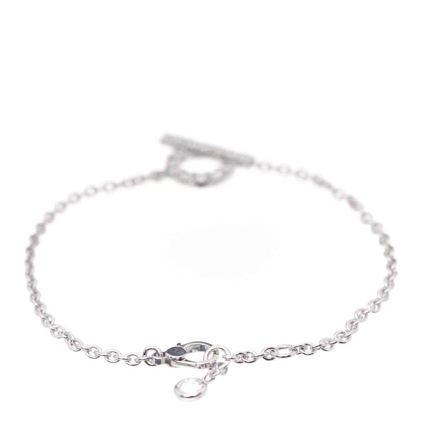 Hermes 18K White Gold Diamond Finesse Bracelet SH 3 of 6