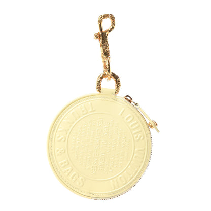 Louis Vuitton Vernis Trunks and Bags Porte-Monnaie Round Coin Purse Beige 3 of 6