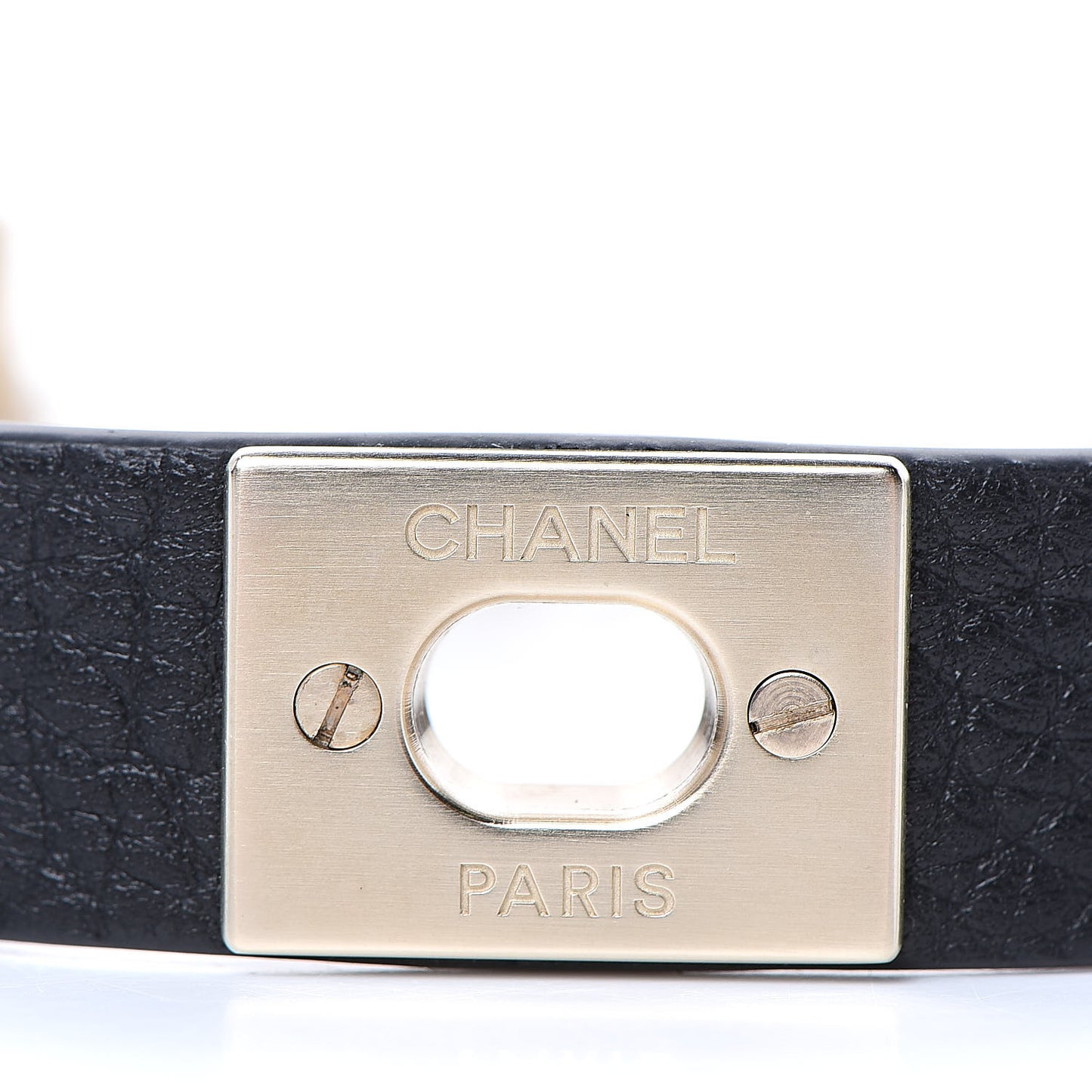 Calfskin CC Choker Black Gold