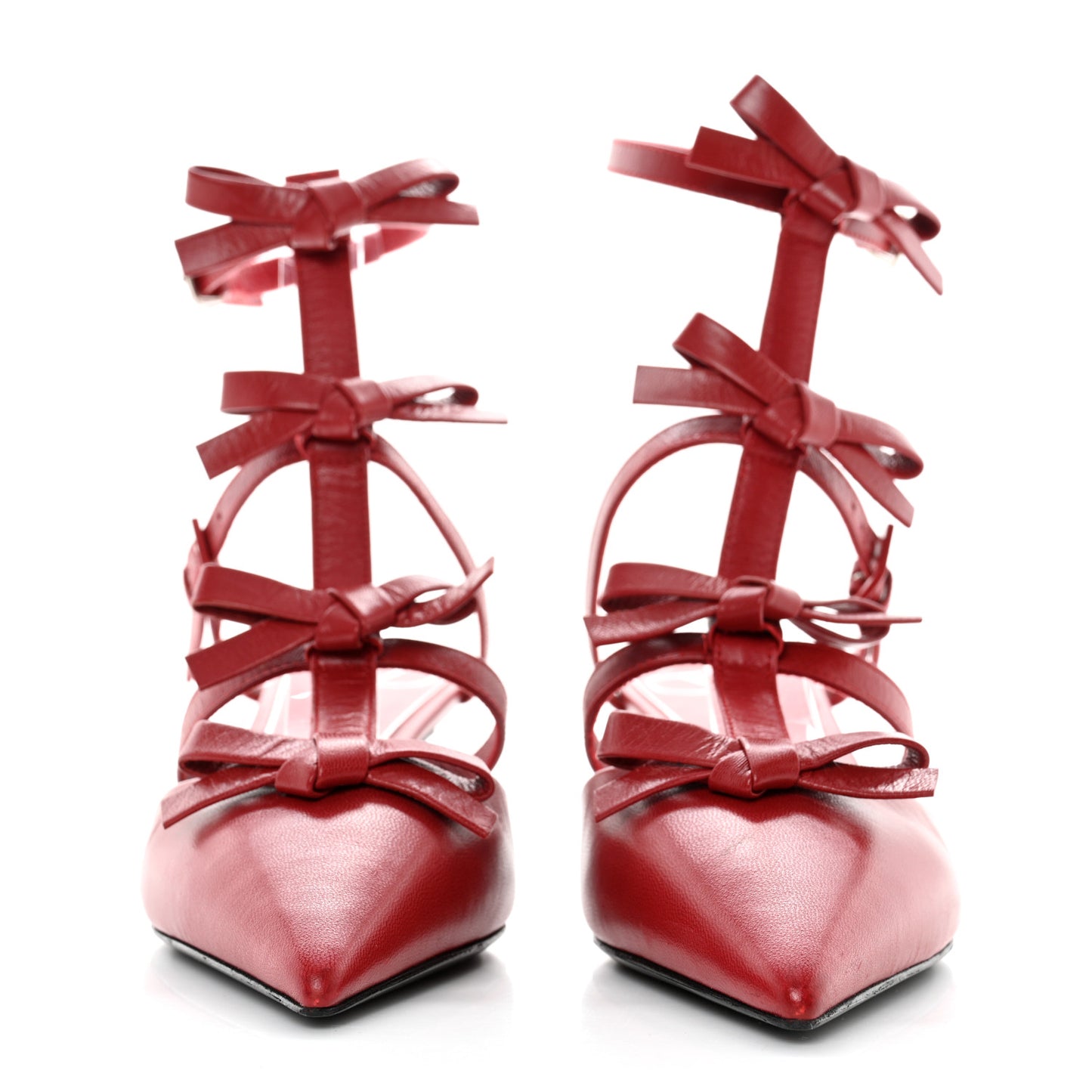 Nappa French Bow Gladiator 45mm Sandals 36 Rosso Valentino