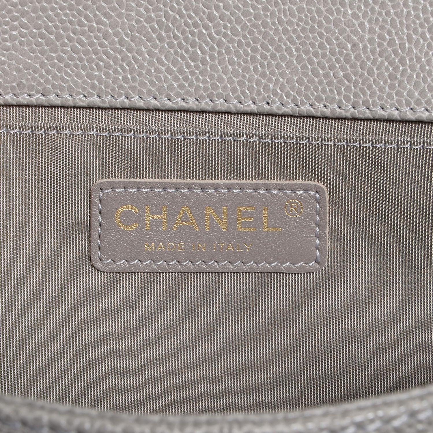 Chanel Caviar Medium Boy Flap Light Grey 8 of 9
