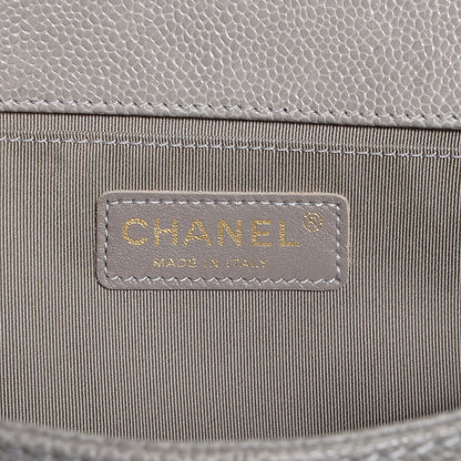 Chanel Caviar Medium Boy Flap Light Grey 8 of 9