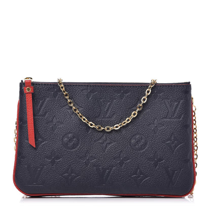 Louis Vuitton Empreinte Double Zip Pochette Marine Rouge 1 of 11