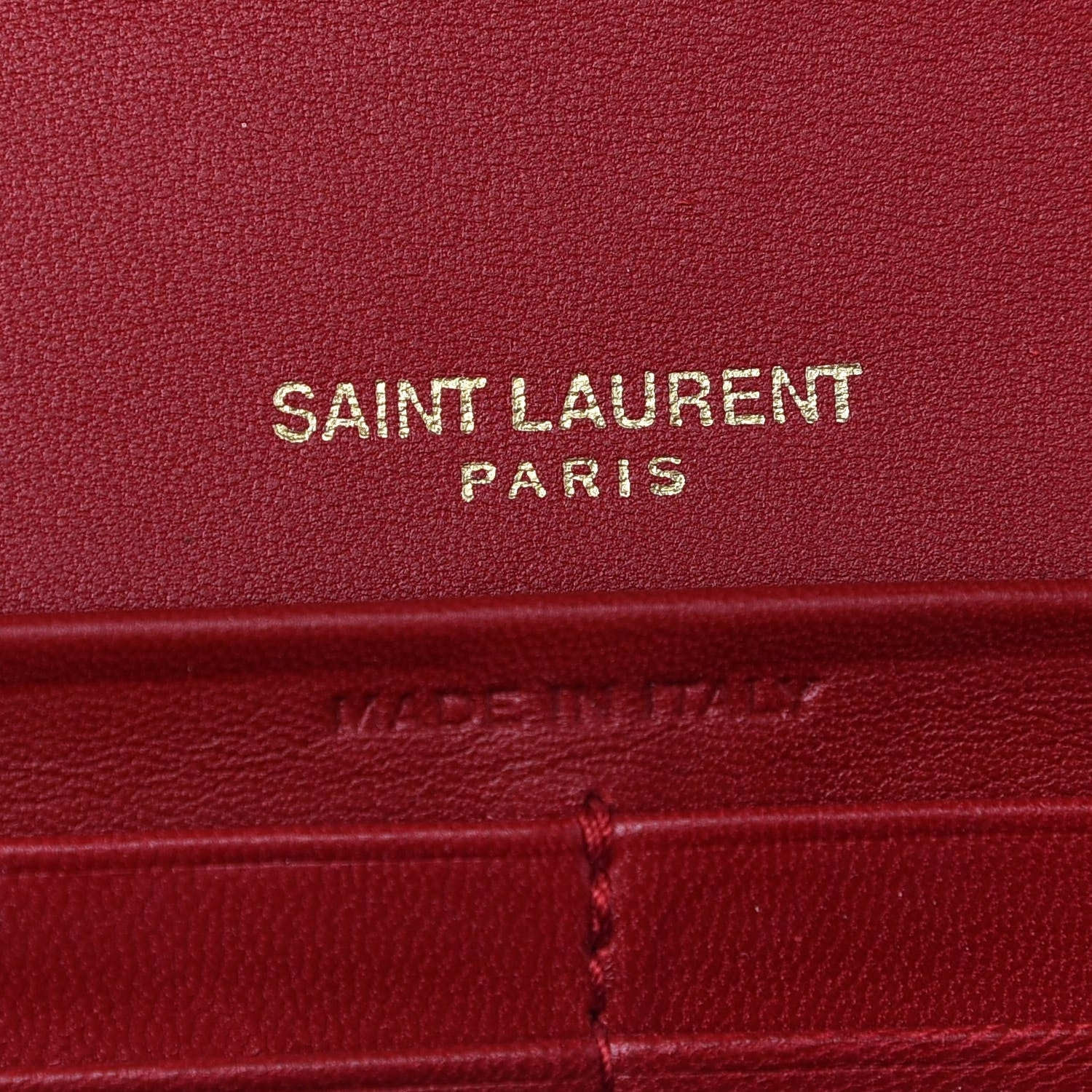 Saint Laurent Patent Calfskin Matelasse Monogram Large Vicky Continental Wallet Rouge Eros 6 of 8