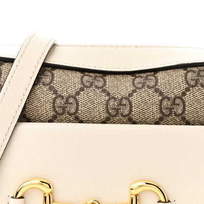 Gucci GG Supreme Monogram Small Horsebit 1955 Shoulder Bag Beige Mystic White 8 of 12