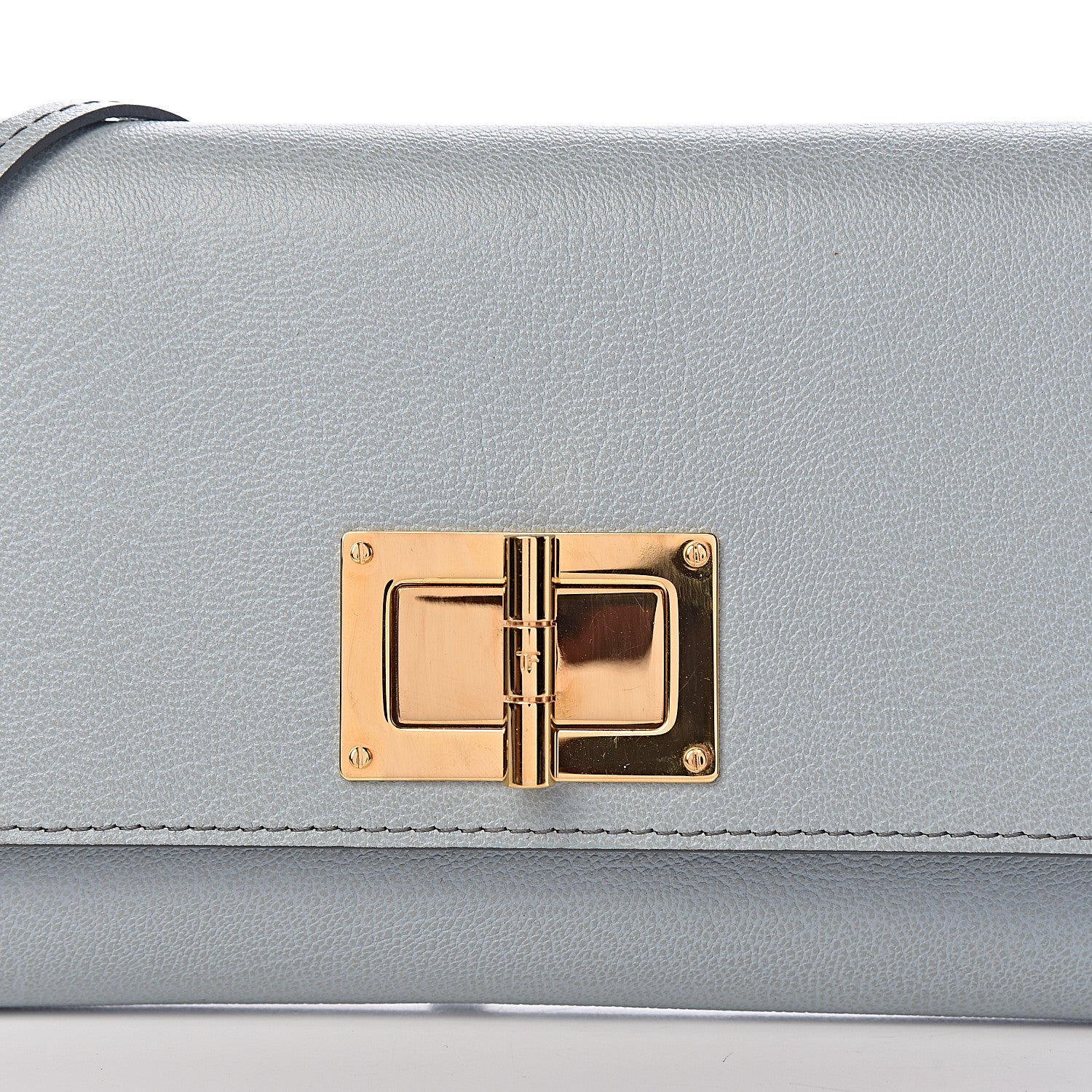 Tom Ford Calfskin Natalia Wallet On Chain Light Blue 10 of 14
