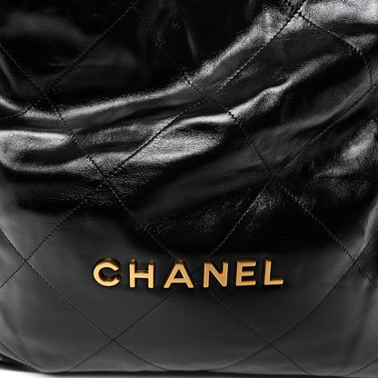 Chanel Shiny Calfskin Quilted Chanel 22 Black 9 of 11