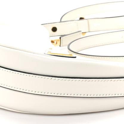 Prada Soft Calfskin Arque Shoulder Bag White 9 of 9