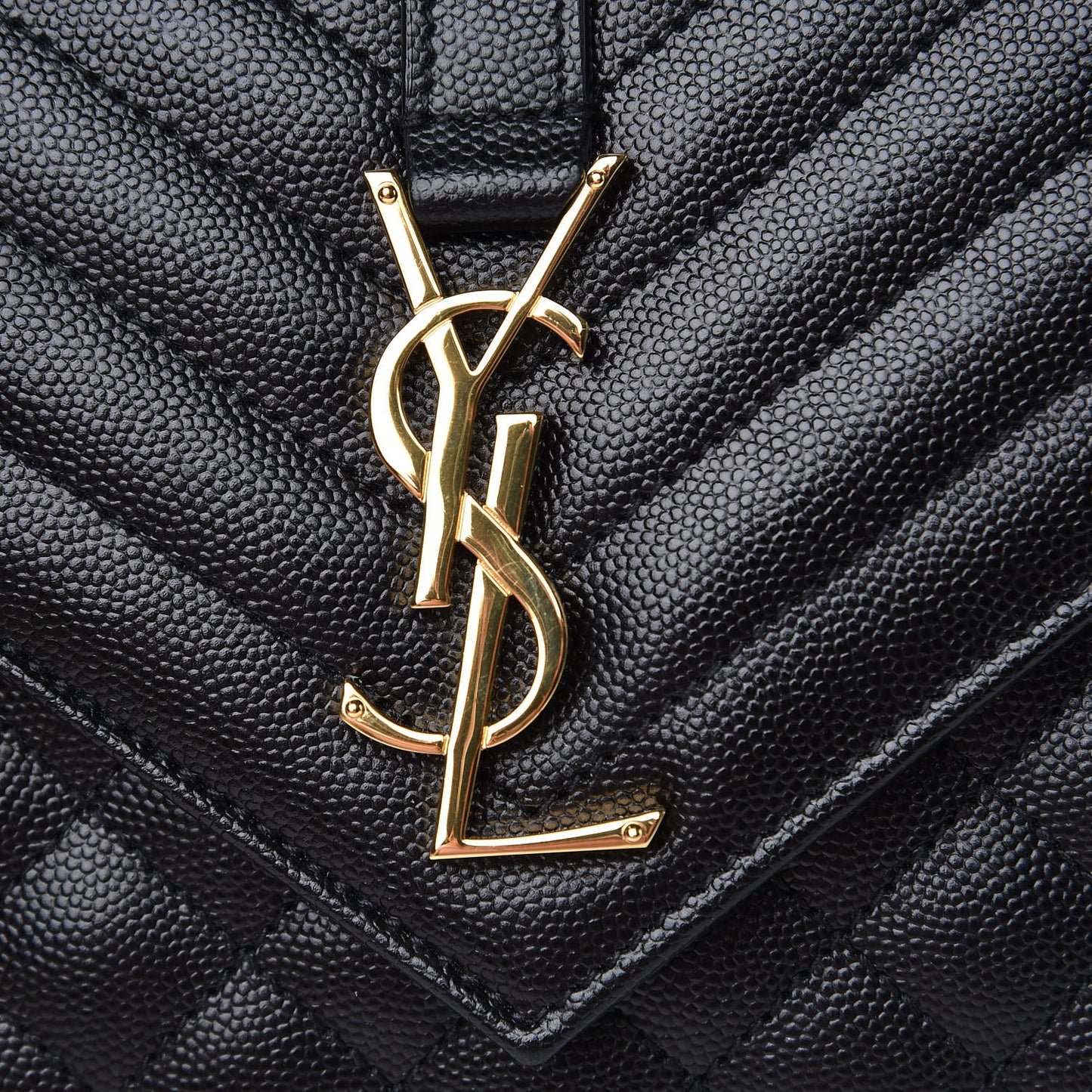 Grain De Poudre Textured Mixed Matelasse Triquilt Medium Monogram Satchel Black