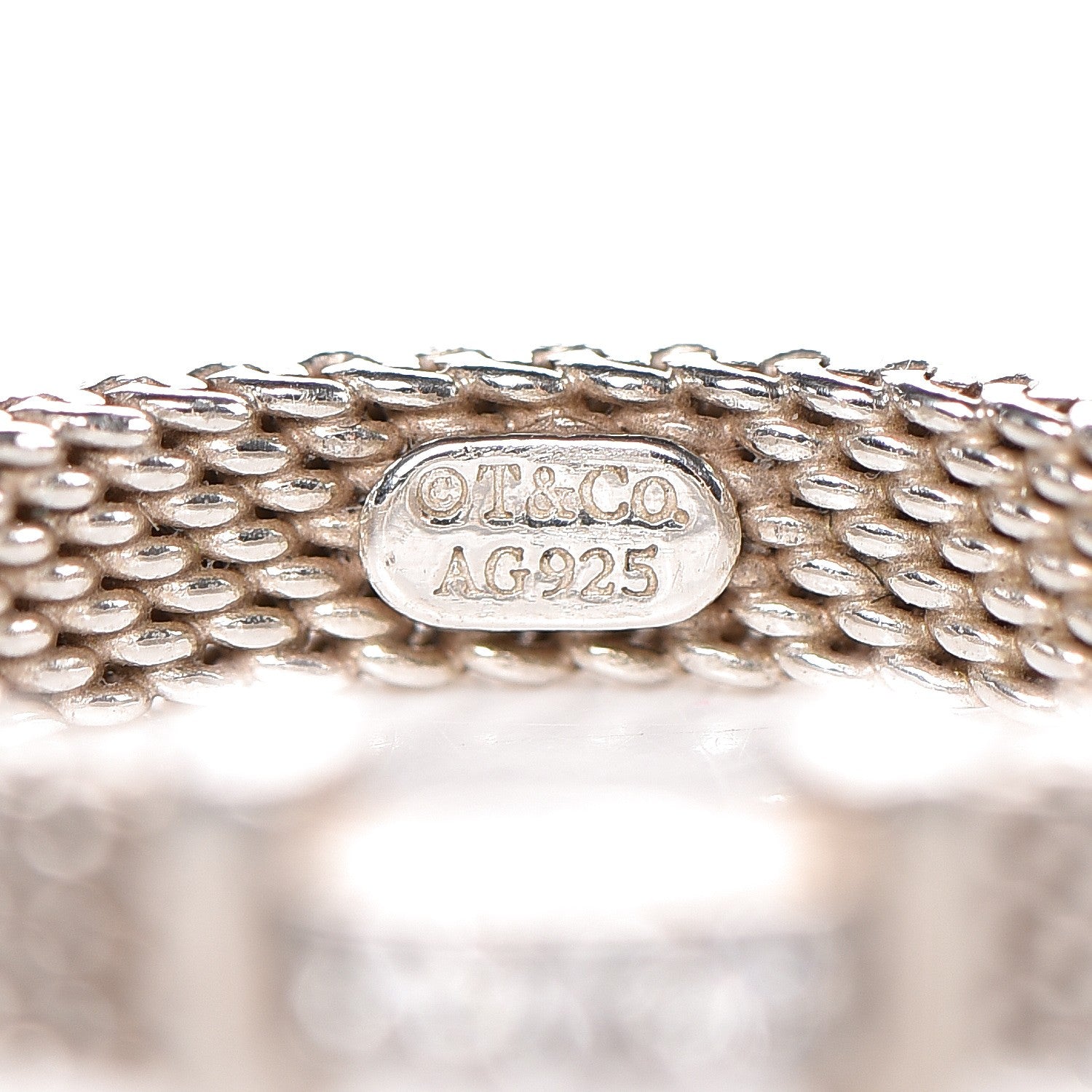 Tiffany Sterling Silver Diamond Somerset Narrow Ring 3.5 3 of 3