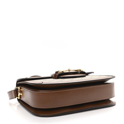 Gucci GG Supreme Monogram Horsebit 1955 Shoulder Bag Beige Brown Sugar 4 of 14