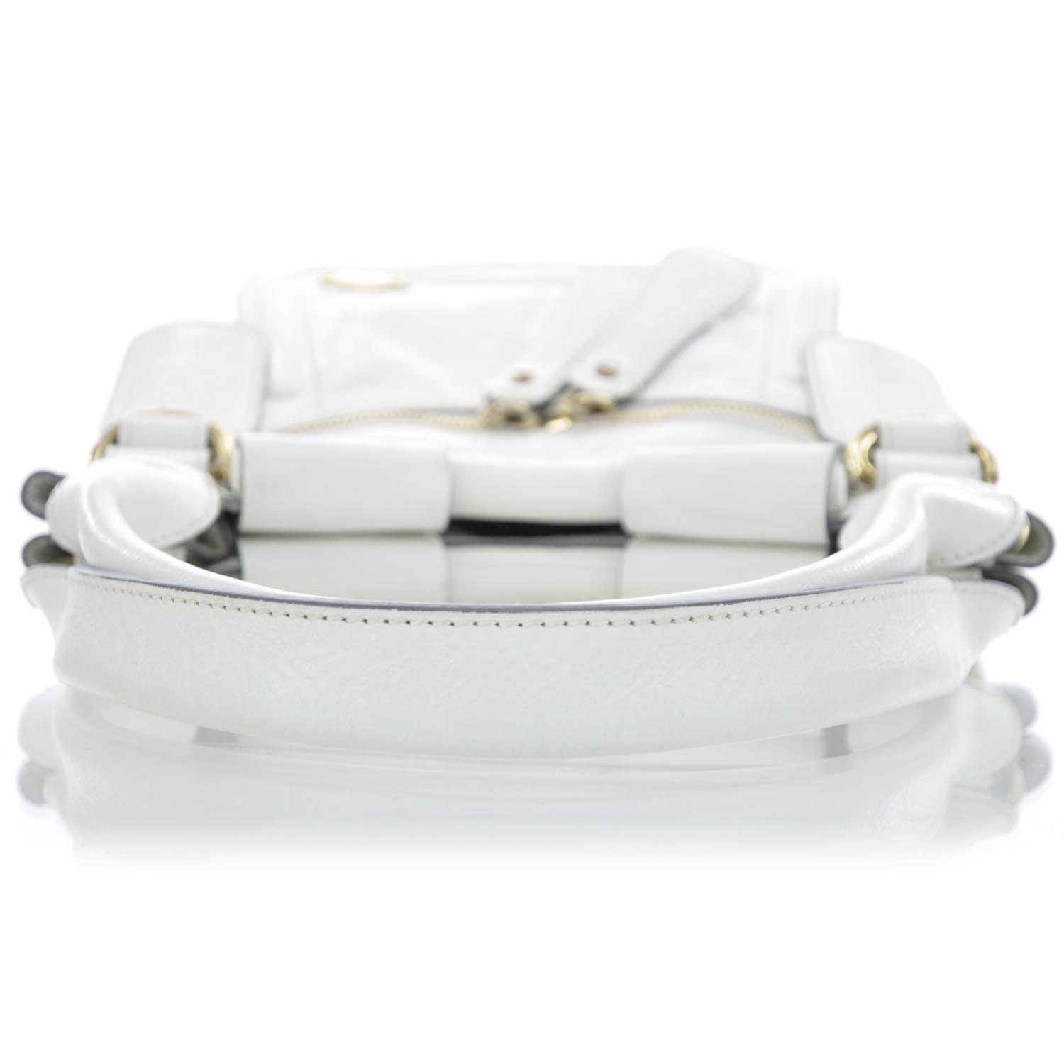Chloe Leather Bay Tote White 5 of 9