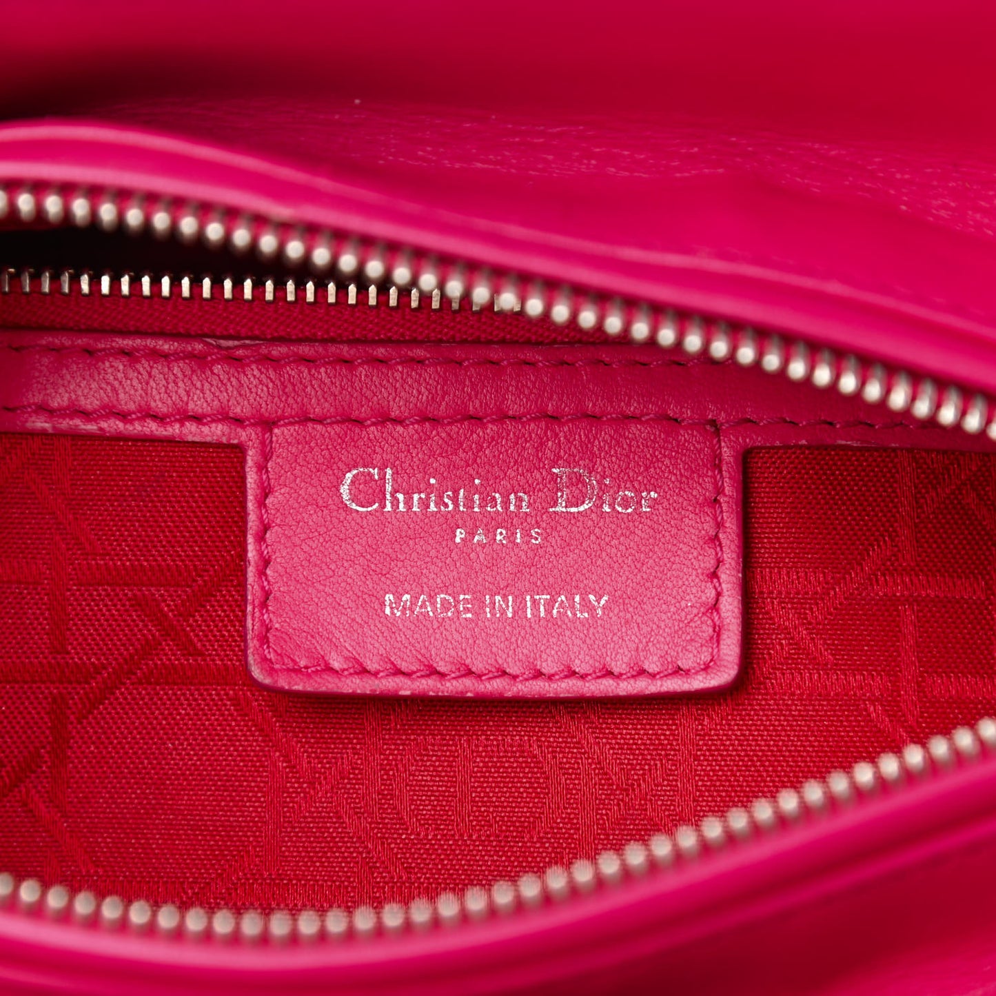 Lambskin Cannage Medium Lady Dior Pink
