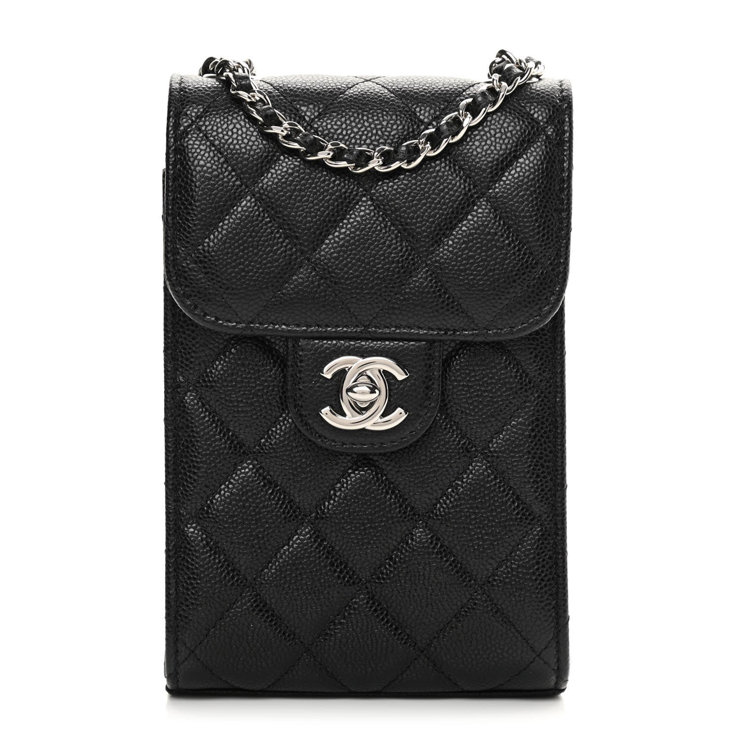 Chanel Caviar Quilted Classic Phone Holder Black 1 of 14